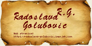 Radoslava Golubović vizit kartica